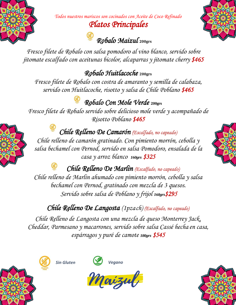 MAIZUL RESTAURANTE Menu - Image 3